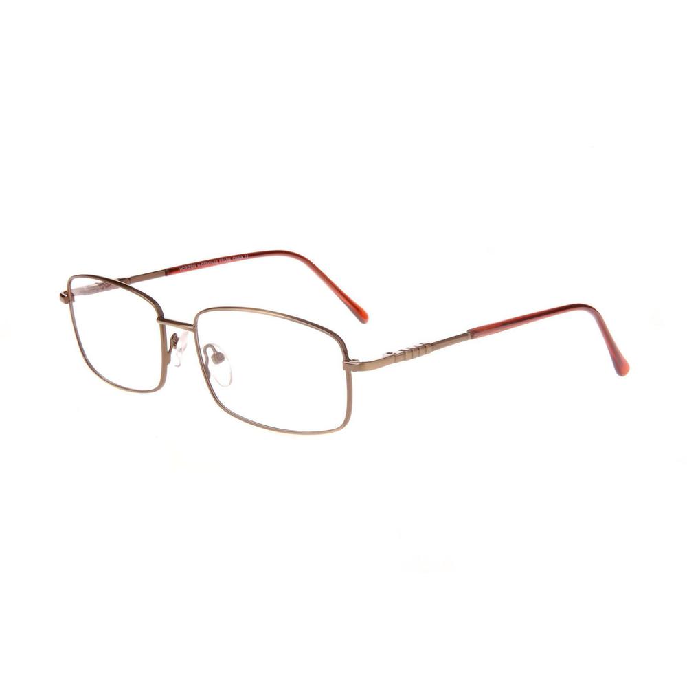 NEW HORIZON EYEWEAR Brown COMPASS Eyeglasses 55mm with Case